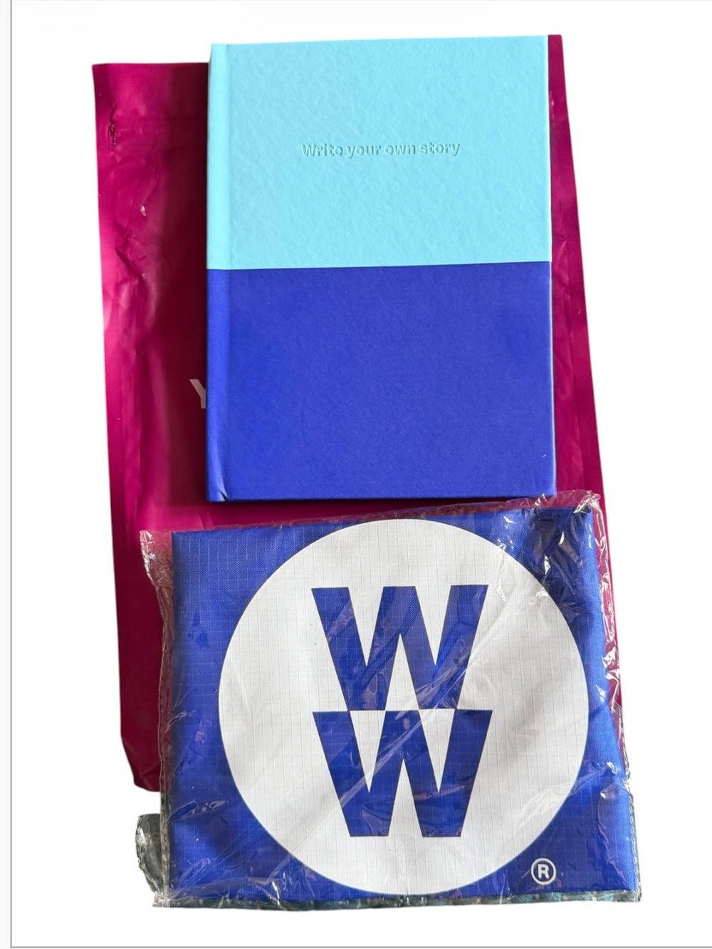 WW Branded Blue Tote Bag and Journal Set